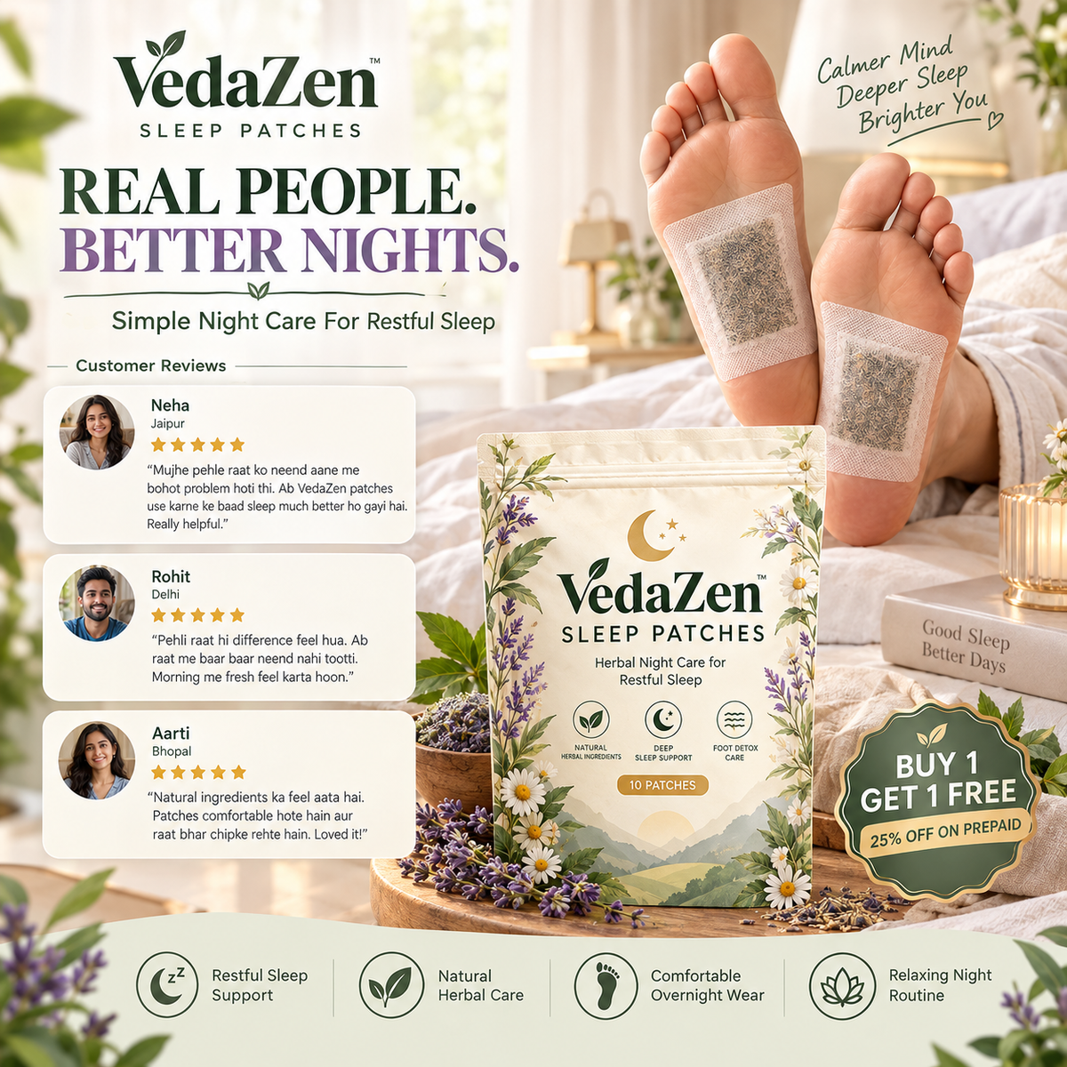 VedaZen™ Sleep Patches | Buy 1 Get 1 Free