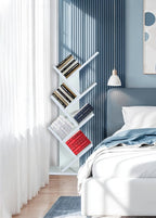 🔥TreeShelf 7™ – Wooden V-Shaped Book Rack