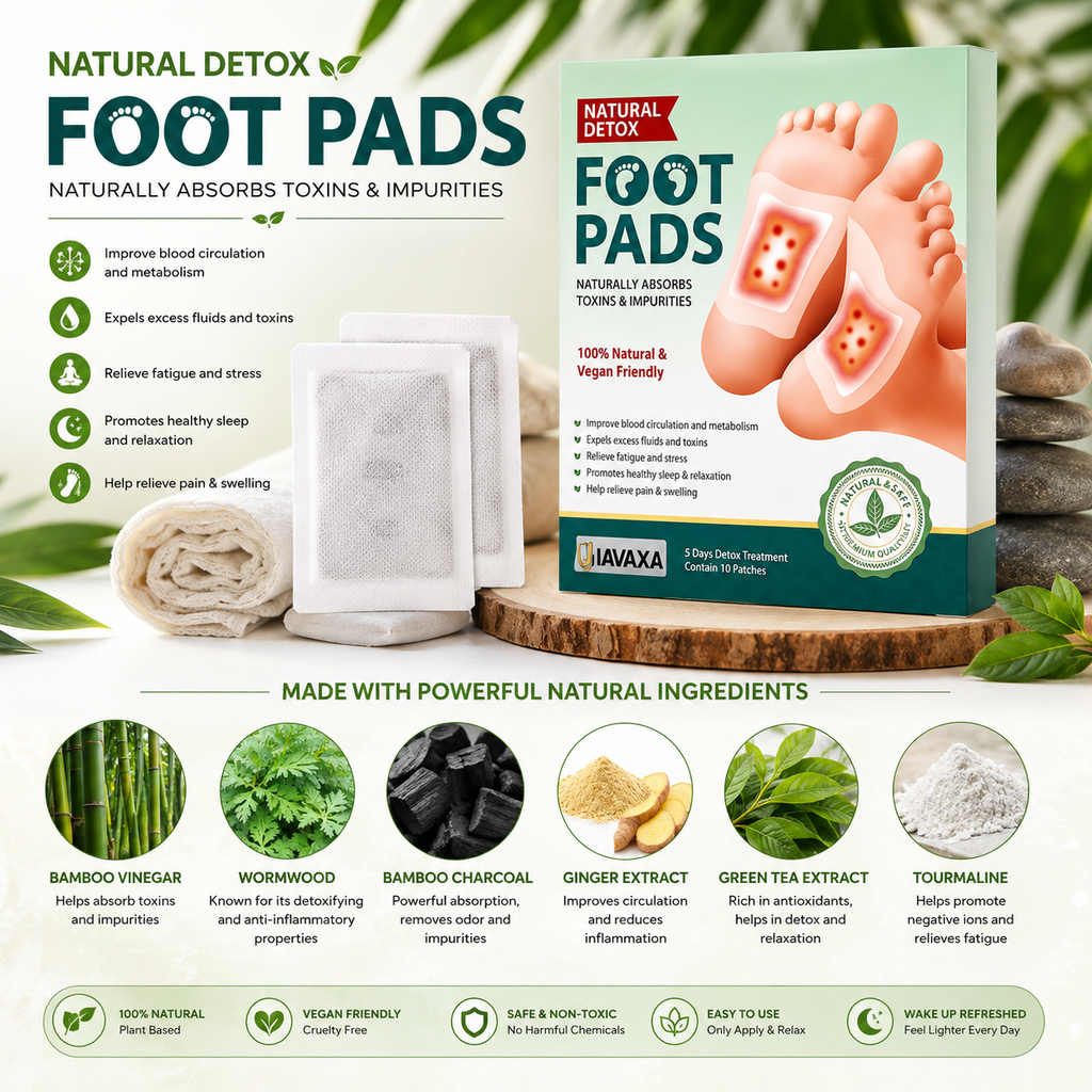 ToxiClean™ Overnight Foot Patches | Herbal Wellness Pads