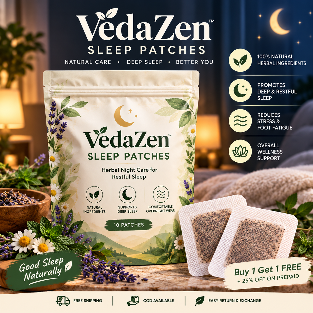 VedaZen™ Sleep Patches | Buy 1 Get 1 Free