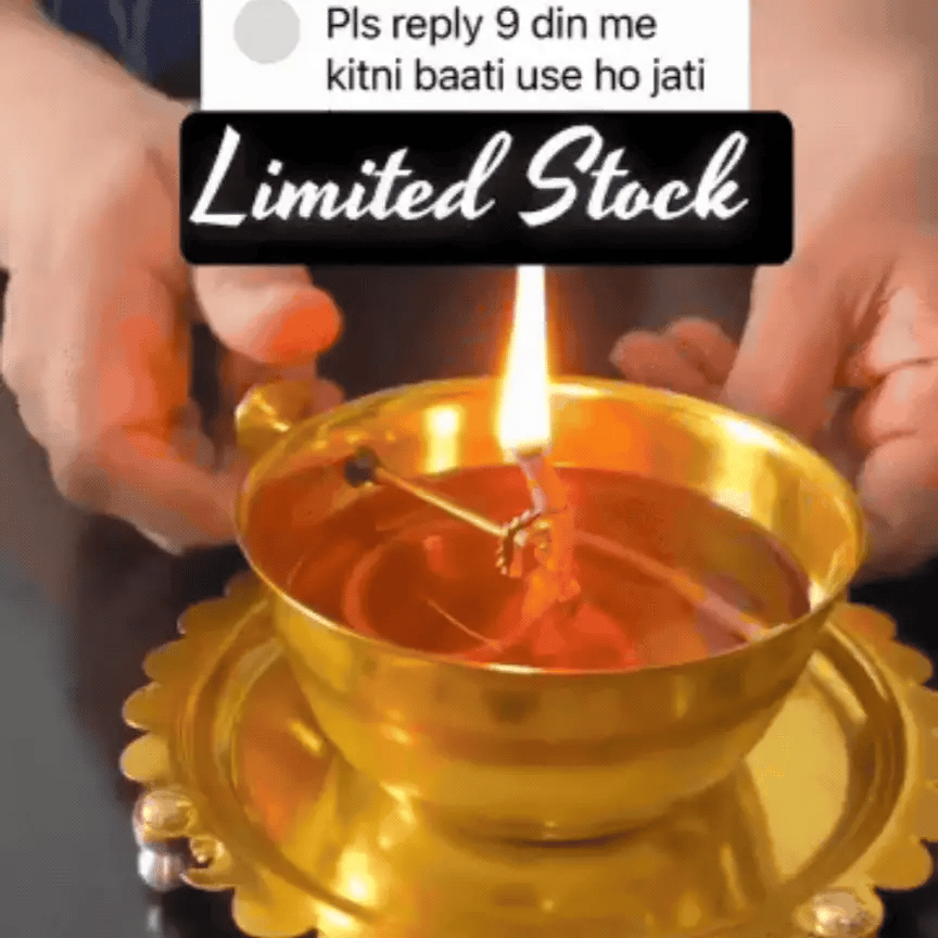 Shree Akhand Jyot Diya & Cover (not for sale)